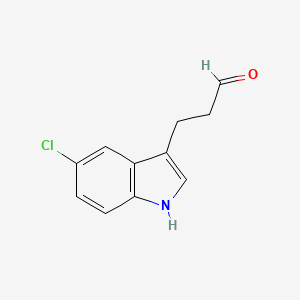 molecular formula C11H10ClNO B3359204 3-(5-chloro-1H-indol-3-yl)propanal CAS No. 843656-18-8