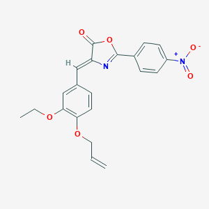molecular formula C21H18N2O6 B335923 4-[4-(allyloxy)-3-ethoxybenzylidene]-2-{4-nitrophenyl}-1,3-oxazol-5(4H)-one 