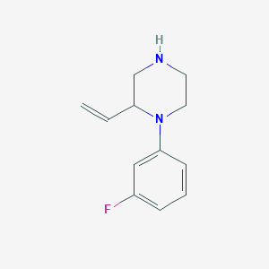 molecular formula C12H15FN2 B3359241 Piperazine, 2-ethenyl-1-(3-fluorophenyl)- CAS No. 845740-42-3