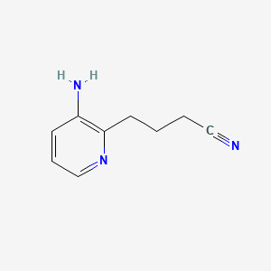 molecular formula C9H11N3 B3359244 3-Aminopyridine-2-butyronitrile CAS No. 84604-29-5