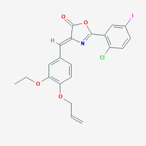 molecular formula C21H17ClINO4 B335925 4-[4-(allyloxy)-3-ethoxybenzylidene]-2-(2-chloro-5-iodophenyl)-1,3-oxazol-5(4H)-one 