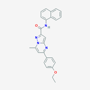 molecular formula C26H22N4O2 B335927 5-(4-ethoxyphenyl)-7-methyl-N-(naphthalen-1-yl)pyrazolo[1,5-a]pyrimidine-2-carboxamide 