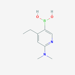 molecular formula C9H15BN2O2 B3359285 [6-(Dimethylamino)-4-ethylpyridin-3-yl]boronic acid CAS No. 848360-83-8