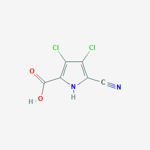 molecular formula C6H2Cl2N2O2 B3359300 3,4-Dichloro-5-cyano-1H-pyrrole-2-carboxylic acid CAS No. 848499-70-7