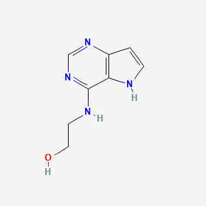 molecular formula C8H10N4O B3359337 2-(5H-Pyrrolo(3,2-d)pyrimidin-4-ylamino)ethanol CAS No. 84905-68-0