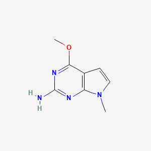 molecular formula C8H10N4O B3359350 4-Methoxy-7-methyl-7H-pyrrolo[2,3-d]pyrimidin-2-amine CAS No. 84955-33-9