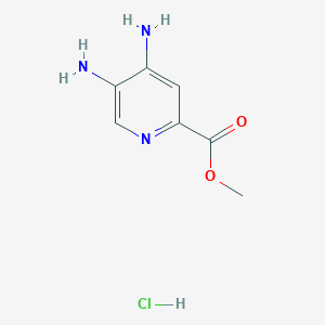 molecular formula C7H10ClN3O2 B3359356 Methyl 4,5-diaminopicolinate hydrochloride CAS No. 850544-22-8