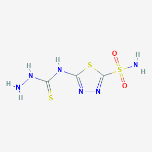 molecular formula C3H6N6O2S3 B3359361 N-(5-Sulfamoyl-1,3,4-thiadiazol-2-yl)hydrazinecarbothioamide CAS No. 850559-12-5
