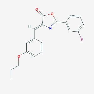 molecular formula C19H16FNO3 B335937 2-(3-fluorophenyl)-4-(3-propoxybenzylidene)-1,3-oxazol-5(4H)-one 