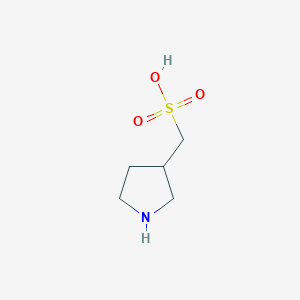 molecular formula C5H11NO3S B3359401 (Pyrrolidin-3-yl)methanesulfonic acid CAS No. 85310-67-4