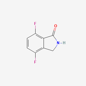 molecular formula C8H5F2NO B3359420 1H-Isoindol-1-one, 4,7-difluoro-2,3-dihydro- CAS No. 854762-47-3
