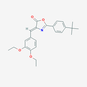 molecular formula C24H27NO4 B335943 2-(4-tert-butylphenyl)-4-(3,4-diethoxybenzylidene)-1,3-oxazol-5(4H)-one 