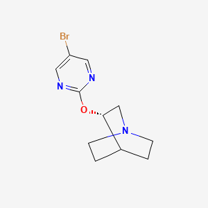 molecular formula C11H14BrN3O B3359434 (S)-3-[(5-Bromopyrimidin-2-yl)oxy]quinuclidine CAS No. 855292-41-0