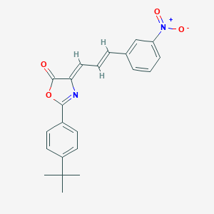 2-(4-tert-butylphenyl)-4-(3-{3-nitrophenyl}-2-propenylidene)-1,3-oxazol-5(4H)-one