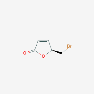 molecular formula C5H5BrO2 B3359453 (5S)-5-(Bromomethyl)furan-2(5H)-one CAS No. 85694-09-3