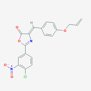 molecular formula C19H13ClN2O5 B335947 4-[4-(allyloxy)benzylidene]-2-(4-chloro-3-nitrophenyl)-1,3-oxazol-5(4H)-one 