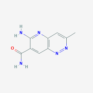 molecular formula C9H9N5O B3359481 6-Amino-3-methylpyrido[3,2-c]pyridazine-7-carboxamide CAS No. 85839-77-6