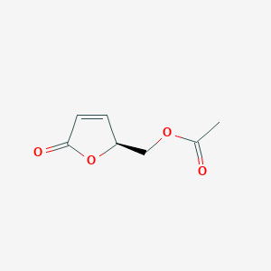 molecular formula C7H8O4 B3359487 (5S)-5-(Acetyloxymethyl)-5H-furan-2-one CAS No. 85846-83-9