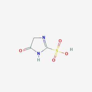 molecular formula C3H4N2O4S B3359493 5-oxo-4,5-dihydro-1H-imidazole-2-sulfonic acid CAS No. 858511-41-8
