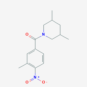 molecular formula C15H20N2O3 B335951 1-{4-Nitro-3-methylbenzoyl}-3,5-dimethylpiperidine 