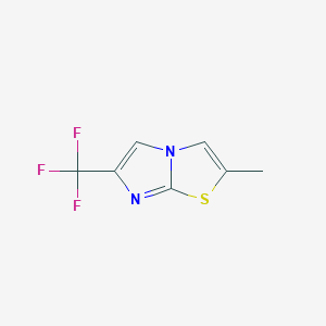 molecular formula C7H5F3N2S B3359579 2-Methyl-6-(trifluoromethyl)imidazo[2,1-B]thiazole CAS No. 865081-54-5