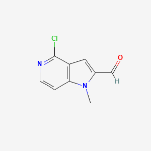 molecular formula C9H7ClN2O B3359584 4-Chloro-1-methylpyrrolo[3,2-c]pyridine-2-carbaldehyde CAS No. 86518-12-9