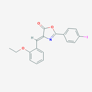 molecular formula C18H14INO3 B335959 4-(2-Ethoxy-benzylidene)-2-(4-iodo-phenyl)-4H-oxazol-5-one 