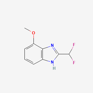 molecular formula C9H8F2N2O B3359592 2-(二氟甲基)-4-甲氧基-1H-苯并咪唑 CAS No. 866392-65-6