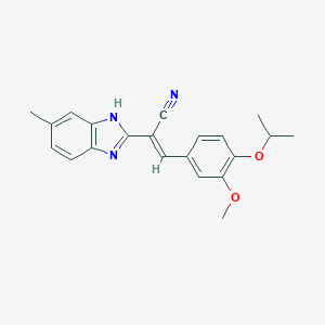molecular formula C21H21N3O2 B335960 3-(4-isopropoxy-3-methoxyphenyl)-2-(5-methyl-1H-benzimidazol-2-yl)acrylonitrile 
