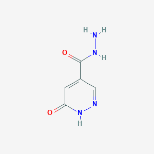 molecular formula C5H6N4O2 B3359603 6-Oxo-1,6-dihydropyridazine-4-carbohydrazide CAS No. 867130-57-2