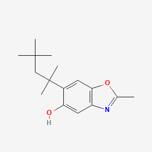 molecular formula C16H23NO2 B3359617 2-Methyl-6-(2,4,4-trimethylpentan-2-yl)-1,3-benzoxazol-5-ol CAS No. 86725-93-1