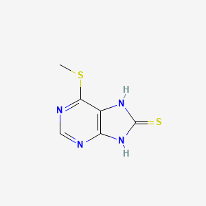 molecular formula C6H6N4S2 B3359621 6-Methylsulfanyl-7,9-dihydropurine-8-thione CAS No. 86870-58-8