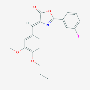 molecular formula C20H18INO4 B335963 2-(3-iodophenyl)-4-(3-methoxy-4-propoxybenzylidene)-1,3-oxazol-5(4H)-one 