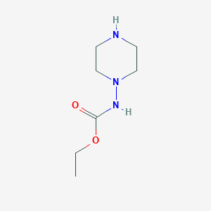 molecular formula C7H15N3O2 B3359653 Ethyl piperazin-1-ylcarbamate CAS No. 86989-96-0