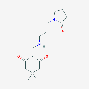 5,5-dimethyl-2-[[3-(2-oxopyrrolidin-1-yl)propylamino]methylidene]cyclohexane-1,3-dione