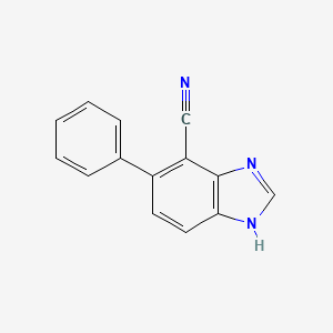 molecular formula C14H9N3 B3359665 1H-Benzimidazole-4-carbonitrile, 5-phenyl- CAS No. 870485-68-0