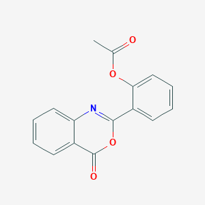 molecular formula C16H11NO4 B335968 2-(4-oxo-4H-3,1-benzoxazin-2-yl)phenyl acetate 