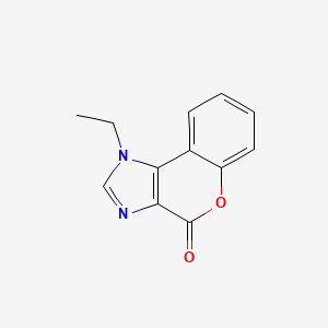 molecular formula C12H10N2O2 B3359690 (1)BENZOPYRANO(3,4-d)IMIDAZOL-4(1H)-ONE, 1-ETHYL- CAS No. 87236-17-7