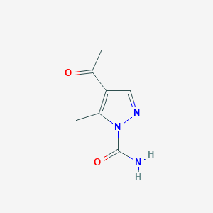 molecular formula C7H9N3O2 B033597 4-Acetyl-5-methylpyrazole-1-carboxamide CAS No. 106659-98-7