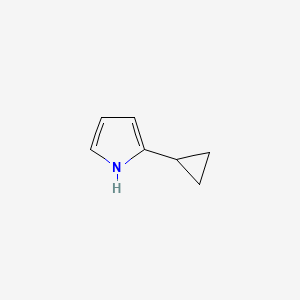 molecular formula C7H9N B3359725 2-Cyclopropyl-1H-pyrrole CAS No. 87385-10-2