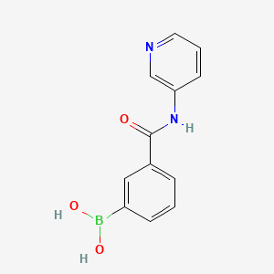 molecular formula C12H11BN2O3 B3359730 3-(Pyridin-3-ylcarbamoyl)phenylboronic acid CAS No. 874288-13-8