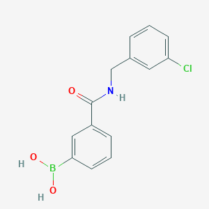 molecular formula C14H13BClNO3 B3359736 3-(3-Chlorobenzylcarbamoyl)phenylboronic acid CAS No. 874288-26-3