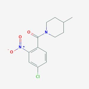 molecular formula C13H15ClN2O3 B335975 1-{4-Chloro-2-nitrobenzoyl}-4-methylpiperidine 
