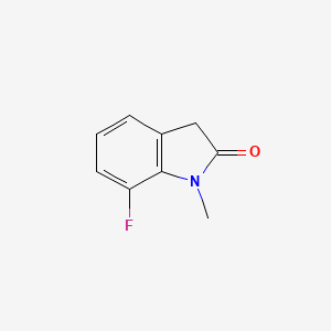 molecular formula C9H8FNO B3359758 7-Fluoro-1-methylindolin-2-one CAS No. 875003-44-4
