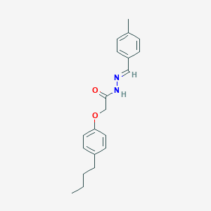 molecular formula C20H24N2O2 B335978 2-(4-butylphenoxy)-N'-(4-methylbenzylidene)acetohydrazide 