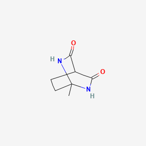 molecular formula C7H10N2O2 B3359789 1-Methyl-2,6-diazabicyclo[2.2.2]octane-3,5-dione CAS No. 87581-37-1