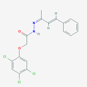 molecular formula C18H15Cl3N2O2 B335980 N'-(1-methyl-3-phenyl-2-propenylidene)-2-(2,4,5-trichlorophenoxy)acetohydrazide 