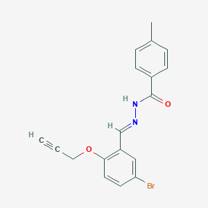 molecular formula C18H15BrN2O2 B335982 N'-[5-bromo-2-(2-propynyloxy)benzylidene]-4-methylbenzohydrazide 