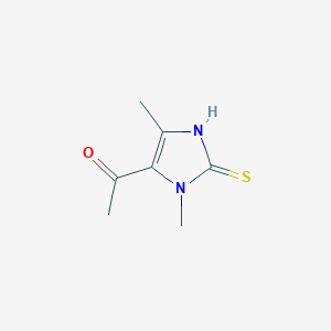 molecular formula C7H10N2OS B3359831 1-(3,5-Dimethyl-2-sulfanylidene-2,3-dihydro-1H-imidazol-4-yl)ethan-1-one CAS No. 877305-15-2