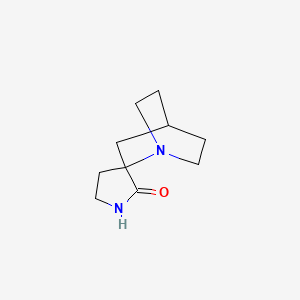 molecular formula C10H16N2O B3359834 2'H-Spiro[1-azabicyclo[2.2.2]octane-2,3'-pyrrolidin]-2'-one CAS No. 877606-85-4